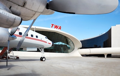 Operated by the Gerber Group, the Connie cocktail bar at the TWA Hotel at J.F.K. Airport can be booked for private or semiprivate events in the newly-renovated cabin. Parked on the tarmac just outside the hotel, the intimate 900-square-foot space works well for smaller group gatherings, with a 30-person maximum capacity.