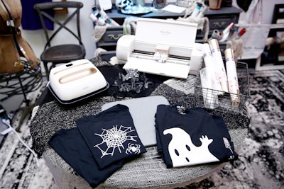 Guests could also choose a Halloween-inspired pattern from a Cricut library on an iPad. The pattern was then input into Cricut machines, printed, and affixed to a T-shirt.