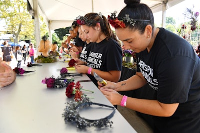 Attendees could make their own flower crowns (with help from Larkspur Botanicals) inspired by the upcoming Disney film Maleficent.