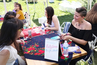 Festivalgoers could sign up for one-on-one tarot card readings.