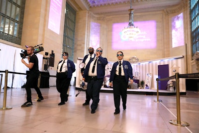 The performance also included “noise control officers” who “shush’d” passersby.