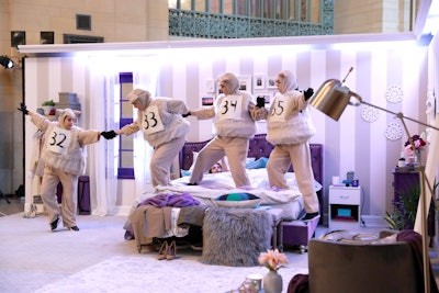 Another segment involved a group of actors dressed as sheep, embodying the 'counting sheep' exercise some use to fall asleep.