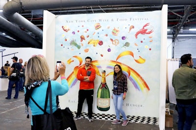 The festival commissioned illustrator Virginia Allyn to create a mural for the Grand Tasting. Allyn also created two other pieces for different events.