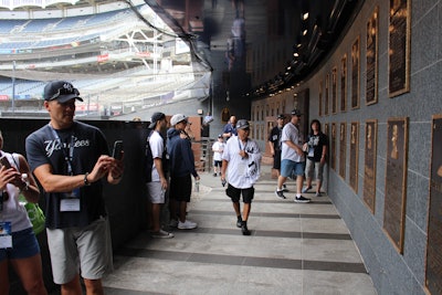 Monument Park at Yankee Stadium.