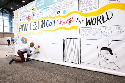 Event highlights included an interactive journaling wall, a live design battle, and 10-minute speed coaching sessions.