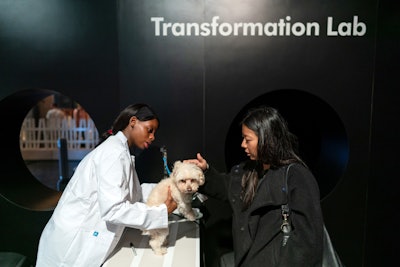Dyson activated a mad scientist-theme lab that offered free grooming for dogs.