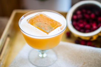 For the Bourbon Butter, Landes says, “we’ve incorporated butternut squash puree that’s been lightly sweetened, and coupling with bourbon and orange bitters results in a luscious cocktail that everyone will enjoy.”