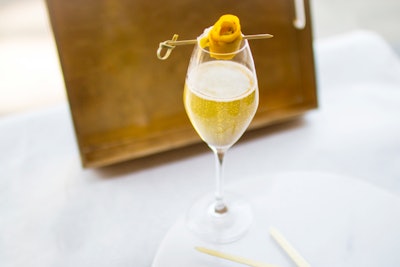 “This bubbly delight is a novel take on a timeless French 75 and the timeless Quincy Jones himself. It’s fresh, light, and perfect for champagne drinkers who want to feel more festive this holiday season,” says Cocktail Academy’s Matt Landes about its Quincy Jones cocktail.