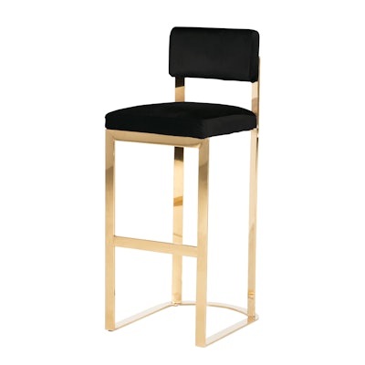 Garbo barstool in black, price upon request, available nationwide from FormDecor.