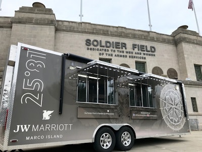 The Chicago episode of Man vs. Chef took place at Soldier Field.
