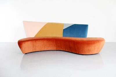 Kagan sofa, $1,050 per day, available nationwide from Patina Rentals.
