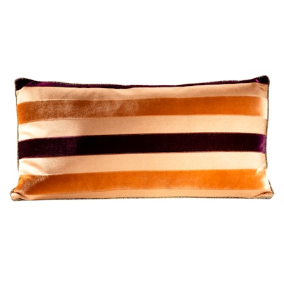 Stripe velvet pillow, price upon request, available nationwide from Cort Events.