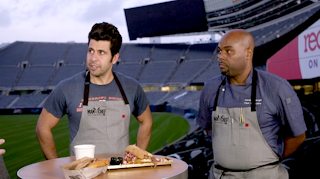 West Hollywood-based comedian, Pete Giovine (left) challenged Ario’s chef de cuisine Gerald Sombright (right) in a battle of Italian beef sandwiches.