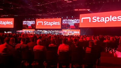 The sales conference drew 4,000 guests in person and an additional 1,000 remotely. The general session featured a 250-foot panoramic LED screen.
