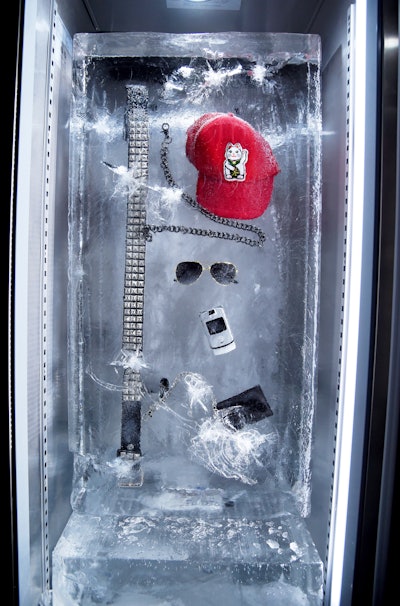 One freezer held a collection of fashion from the early 2000s, while another was filled with antiquated mobile phones.