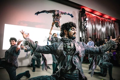 TIFF’s Boombox Halloween bash invited guests to dress up as their favorite heroes and villains for a series of high-energy battles, including dance-offs, comedy roasts, stage performances, and costume contests. The evening featured a special performance by Cirque du Soleil.