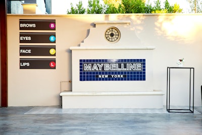 Maybelline New York's 'Best of' event, held in Los Angeles in October, had a New York City subway theme produced by Agency Guacamole. Different 'subway lines' showcased Maybelline products for brows, eyes, face, and lips.
