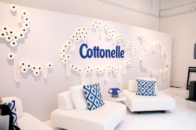 Toilet paper isn't necessarily associated with the glamour of New York Fashion Week, but in September 2016 Cottonelle hosted an offshoot event that showcased its product in a creative, decorative way. The toilet-paper brand hosted a beauty lounge that offered pampering, photo ops, gift bags, and small bites for celebrities, media, and influencers—plus, a feature wall created with rolls of toilet paper, which was designed by BMF Media Group. Along with serving as an ornamental element, the wall was a backdrop for a photo booth that encouraged guests to pose with hygiene-related confessional signs. See more: See a Decorative Toilet-Paper Wall Created for New York Fashion Week