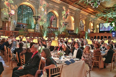 The event was held in the library's reading room, where projection mapping from Frost Productions added to the decor.