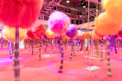 The touring exhibition features themed rooms for guests to explore, each featuring an iconic story like The Lorax (pictured).