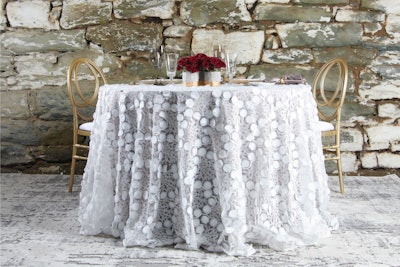 Featured Linen: Stone Satin with Remy Overlay