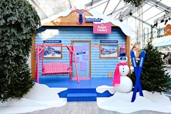 The après-ski setting, which overlooked the ice skating rink at Bryant Park, was designed by David Stark.