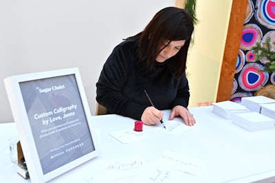 Visitors received personalized cards of gratitude from calligraphist Love, Jenna.