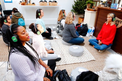 Studio MNDFL led meditation sessions, while Maria Koutsogiannis of Food by Maria hosted a winter wellness workshop and custom spice blending experience for guests in the space.
