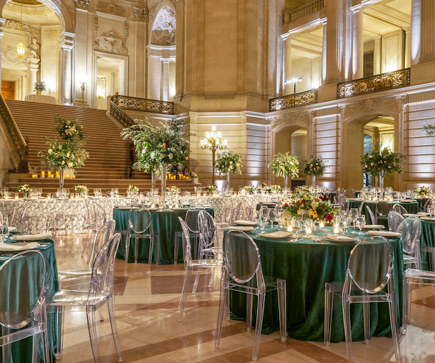 Event and party accessories, tenting, drapery, tabletop accessories, stages and flooring, lighting.