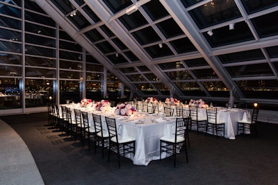 Dinner setup in the Daniel F. and Ada B. Rice Solarium, Photo: Emma Mullins Photography