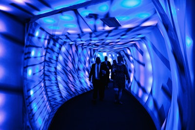 The Welcome Gallery vortex with bespoke lighting, Photo: Couple of Dudes Photography