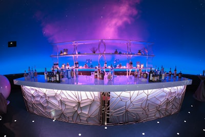 Holiday party set up in the Grainger Sky Theater, Photo: Kehoe Designs