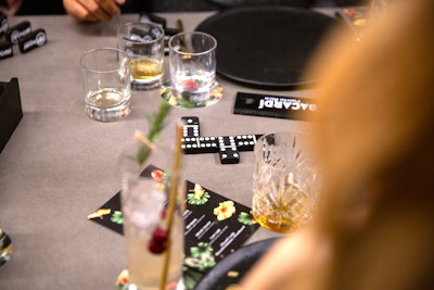 Toward the end of the evening, guests took part in another Cuban tradition: dominos.