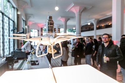 While waiting for their turns, guests were encouraged to explore the 7,000-square-foot venue, which was filled with activations including a culinary lab designed to showcase the future of food and beverage. Highlights included a drone bartender; throughout the weekend, the drone stirred more than 250 cocktails.