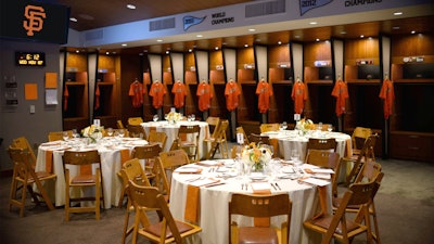 Exclusive use of the Giants Clubhouse for you intimate dinner is always a treat.