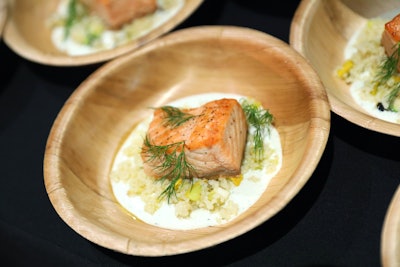 The event's 5,000 guests will also enjoy salmon couscous bowls.