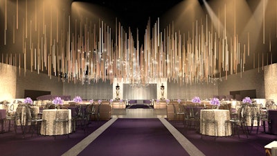 Pictured is a rendering of the completed ballroom decor, which is being produced by Cheryl Cecchetto and the Sequoia Productions team for the 31st consecutive year.