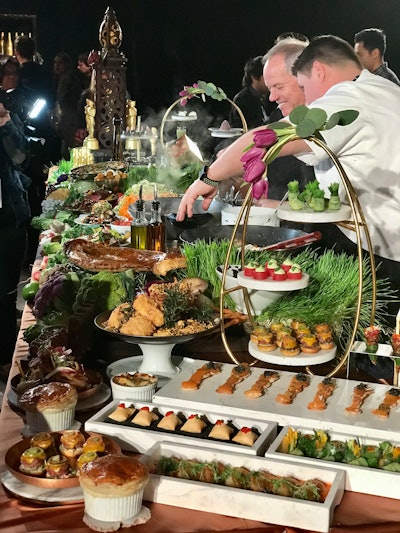 The Governors Ball menu from Wolfgang Puck Catering will be 70-percent plant-based, in keeping with recent award-season trends.