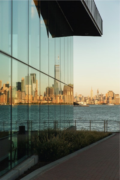 Manhattan Reflection on Statue of Liberty Museum