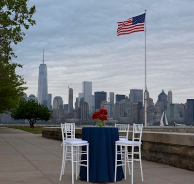 Outdoor Cocktail Hour with Manhattan Skyline