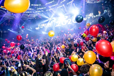 Rebel celebrated New Year’s Eve with three dance floors and live DJs, plus a balloon, fog, and confetti display at midnight.