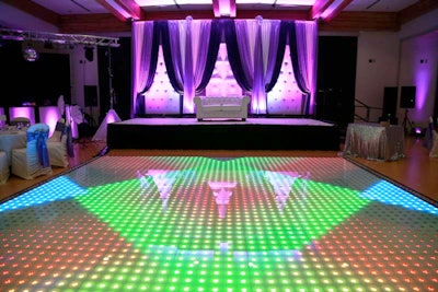 Fusion Bollywood, a Northeast Calgary vendor specializing in stylish wedding decor and event design, has launched a way to light up the night—literally. The rental company’s 20- by 20-foot LED dance floor costs $3,500 per day (delivery is included for local venues) and can be customized.