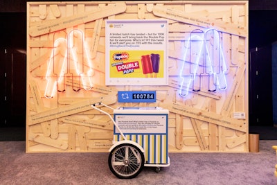 Anther area honored Popsicle for 'best product launch'; after a pop star went viral for tweeting about missing old-school Popsicle Double Pops, the brand galvanized fans through hashtags and other campaigns—leading to the upcoming relaunch of the product in 2020. At C.E.S., guests could grab a popsicle from a truck and read through some of the more memorable related tweets.