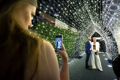 At Disney’s Emmys event, guests could take photos in a tunnel of twinkle lights.