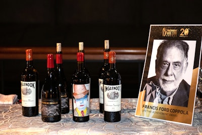 Guests could sample wine from the evening's winners, including director, screenwriter, and vintner Francis Ford Coppola.