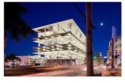 The iconic parking structure designed by Herzog and de Meuron; our beautiful event space is located on the seventh floor.
