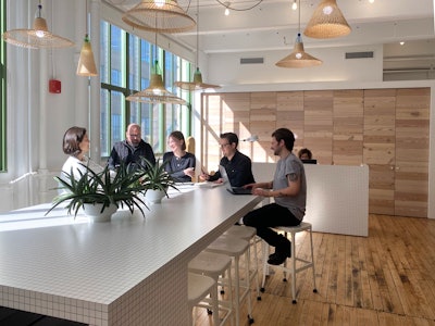 'We also have an inviting kitchen area for folks to have lunch and take a little break,' says Stark.