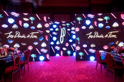 LED video-wall displays were also synchronized with each course, further immersing guests in the theme.