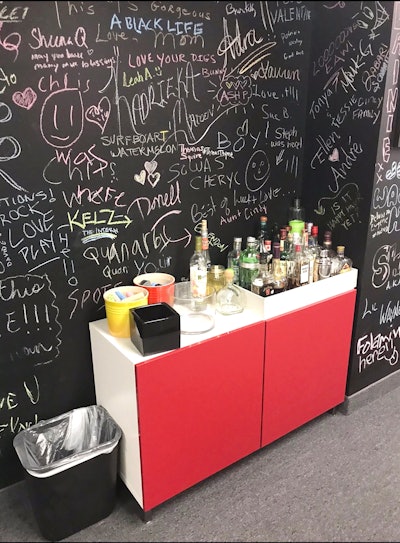 André Wells’s Washington, D.C.-based office has chalk-painted walls.