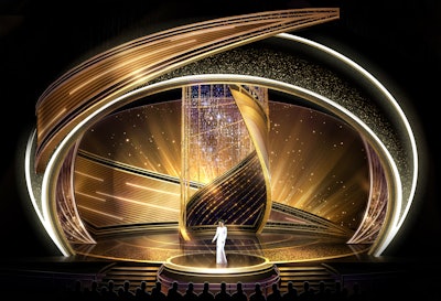 The stage design for Sunday's Academy Awards will feature 40,000 Swarovski crystals. Swarovski worked with Emmy-winning creative director Jason Sherwood on the design, which includes a 1,100-pound swirl made of crystals, plus a 600-pound crystal curtain and a 1,325-pound crystal tower. 'My production design is a sculptural cyclone where Hollywood glamour and film-making artistry can combine visually to celebrate the impact of storytelling, and our partnership with Swarovski has allowed that vision to shine at every turn,' said Sherwood in a press release. 'Crystals imbue the design with the floating, magical sense of possibility, and bring an almost kaleidoscope wonder to a stage and a year of movies that celebrate the human experience.”